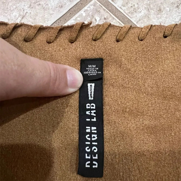 Lord & Taylor Design Lab Women's Brown Sleeveless Boho Crochet-Knit Vest Size M - Picture 12 of 13